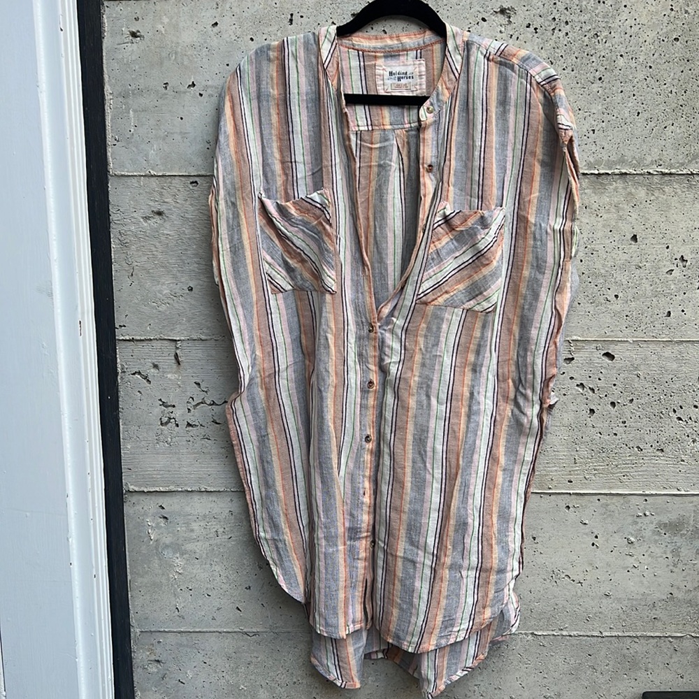 Anthropologie Multi-Coloured Cotton Tunic